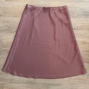 Societe Mauve Satin Midi Skirt Size Lp